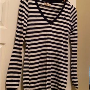 Striped Long Sleeve Hollister tee.